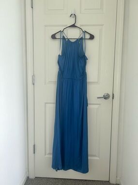 LOFT Blue Maxi Halter Dress